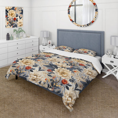 Ensemble de housse de couette bleu et beige