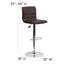Clift Modern Vinyl Adjustable Height Barstool with Horizontal Stitch Back-17896462-128921556