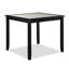 Hauteur de comptoir en bois massif de 5 pièces avec table carrée et chaises rembourrées à finition bicolore pour salle à manger contemporaine brun foncé crème