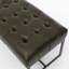 130cm Wide Genuine Leather Bench Tufted Iron Frame -1314316917