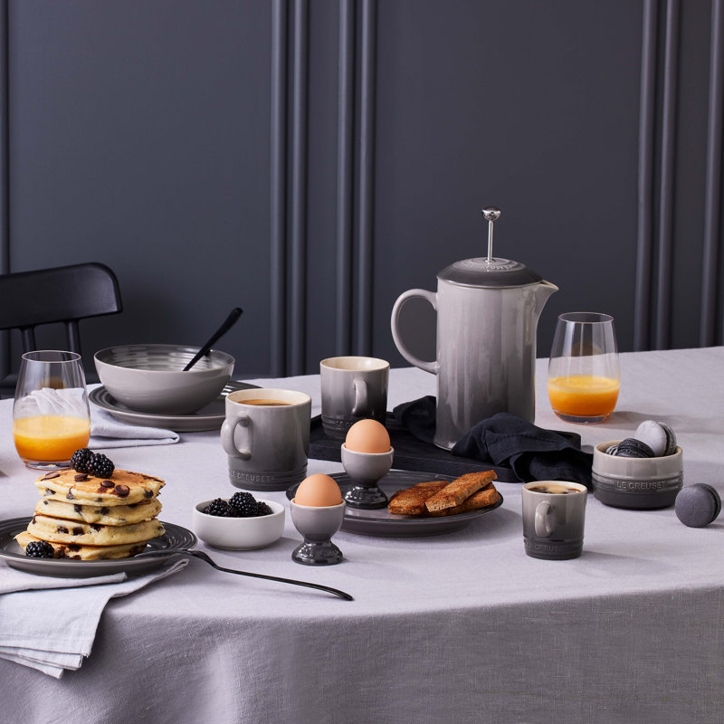Le Creuset Stoneware Cafetiere with Metal Press, Flint
