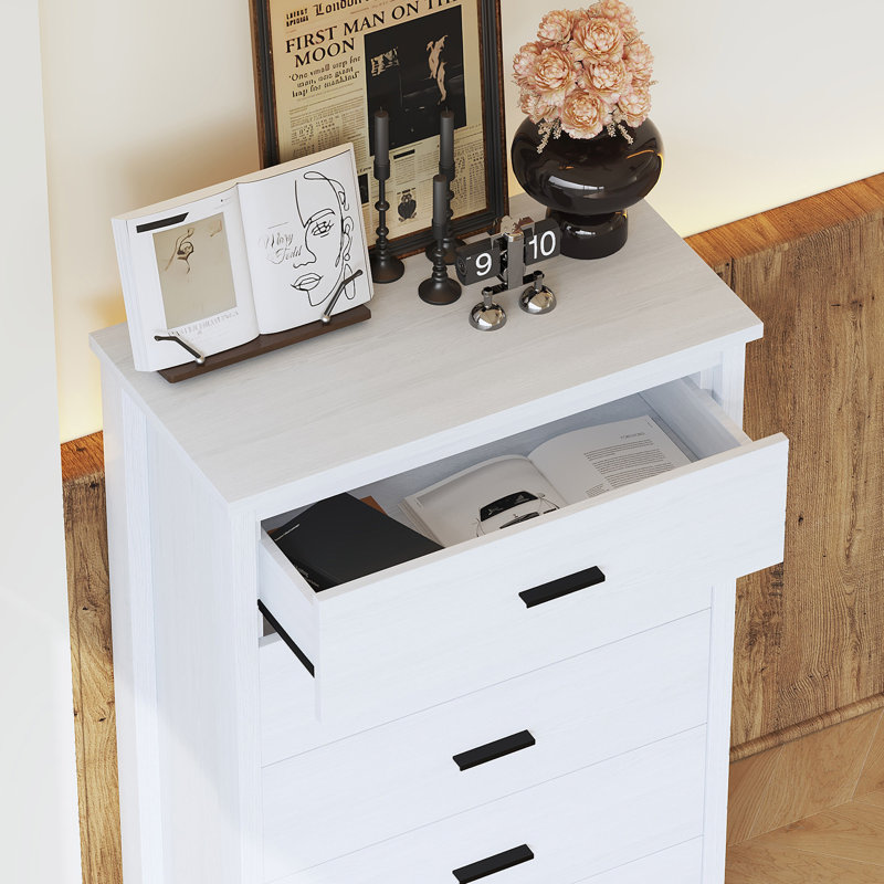 Commode, commode style champêtre rétro, Blanc