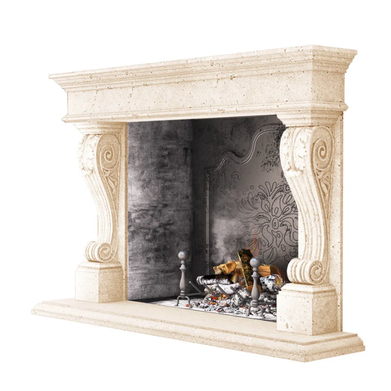 Venice Fireplace Surround, Old World Beige