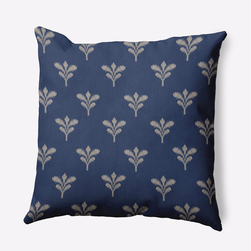 Coussin décoratif Floating Feathers, Bleu pierre, 18 po x 18 po