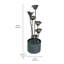 Outdoor Metal Weather Resistant Cascade Fountain with Lights