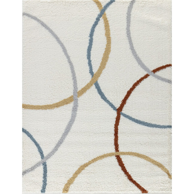 Luxurious Shag Rug Polyester Contemporary Living Room & High-traffic Friendly