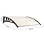 Outsunny Front Door Canopy Outdoor Awning UV Resistant 120 x 75cm-1319426267