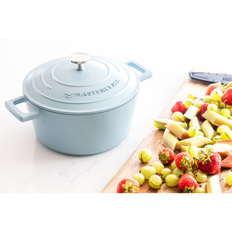 MasterClass Cast Aluminum Round Casserole, Blue Sky, 28cm / 2.5L