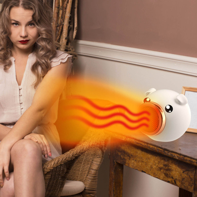 Portable Space Heater 2-gear Intelligent Temperature Control Desk Heater