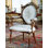 Tufted Solid Wood Arm chair in White
