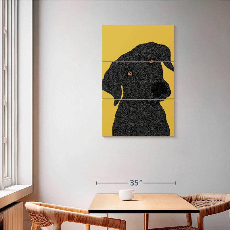 Labrador noir Brampt, H 57 po x l 36 po