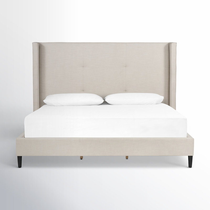 Madison Upholstered Wingback Bed, King