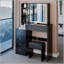 Meuble-lavabo de 37 po avec tabouret de taille moyenne 37 po + tabouret rembourré, grande commande tactile, interrupteur tricolore, miroir à luminosité réglable, rangement grande capacité, convient aux espaces moyens-967075223