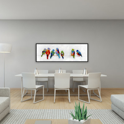 " Colourful Birds On A Wire "