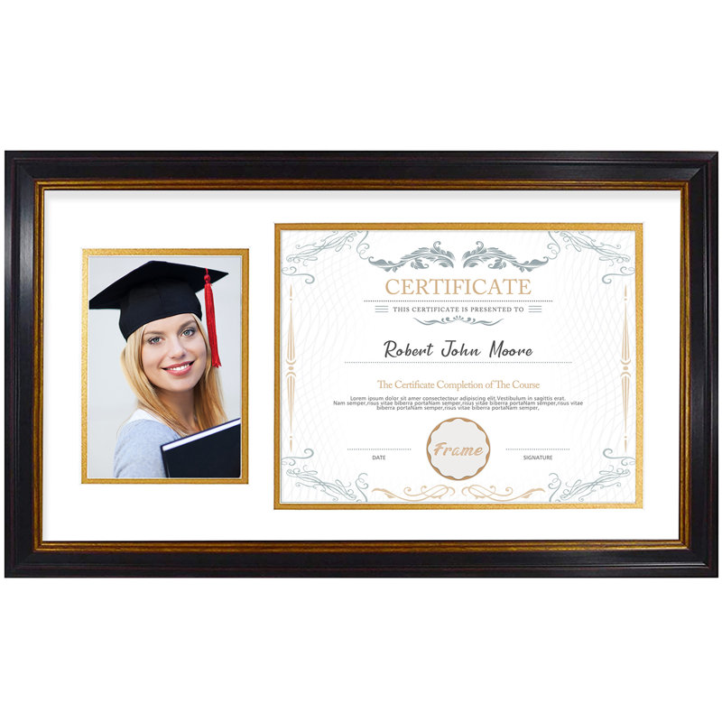 Bouffard 11x20 Diploma Frame, Black, 8.5" x 11"