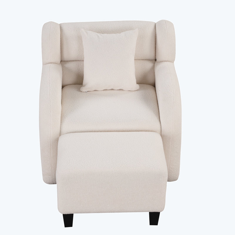Fauteuil pivotant et demi Aubuchon, Blanc velouté