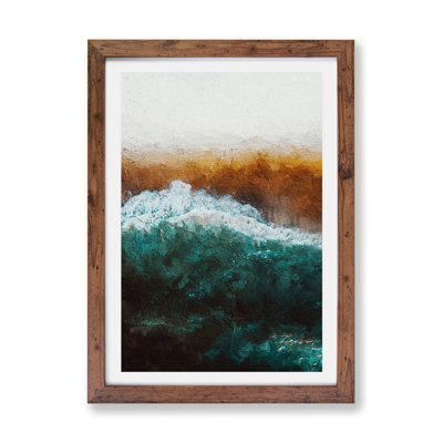 Beach in Santa Monica in Abstract - Framed Print