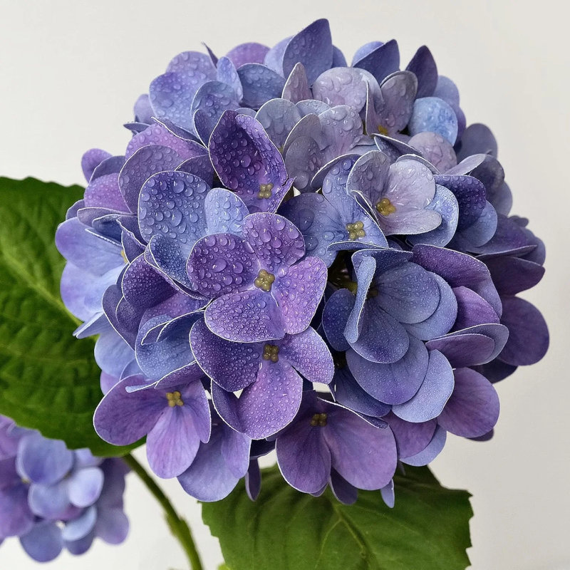 Fleurs artificielles, buisson d'hortensia artificiel 20 po Real Touch