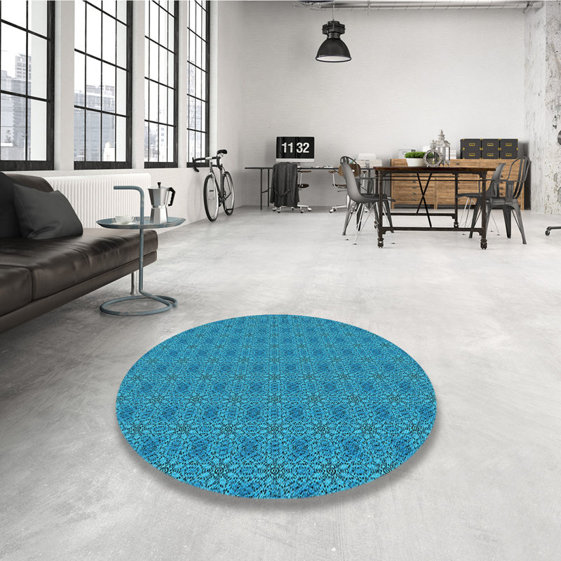 Noie Floral Indoor Rug, Round 6'