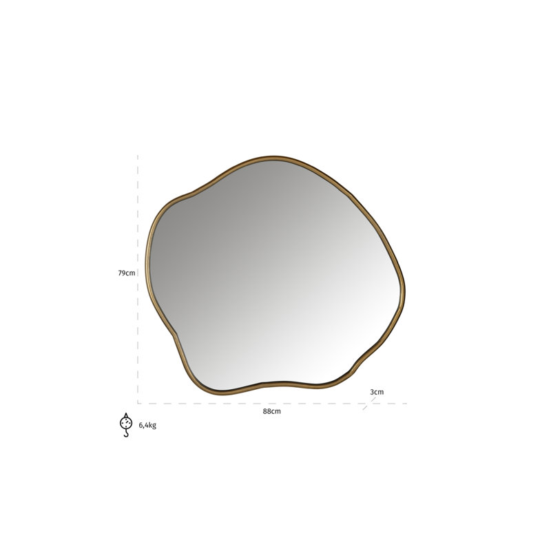 Allyson Metal Flat Wall Mirror