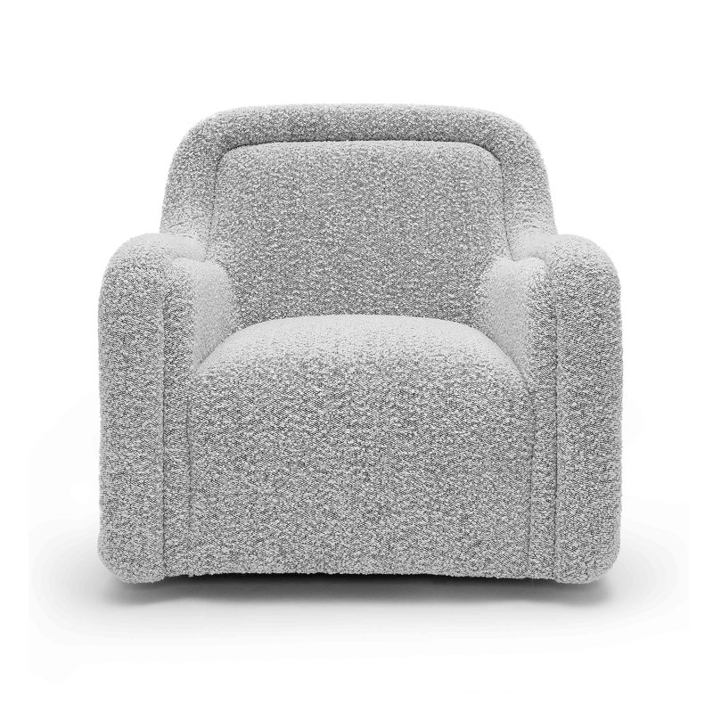  Fauteuil pivotant Boucle, Mélange de polyester gris