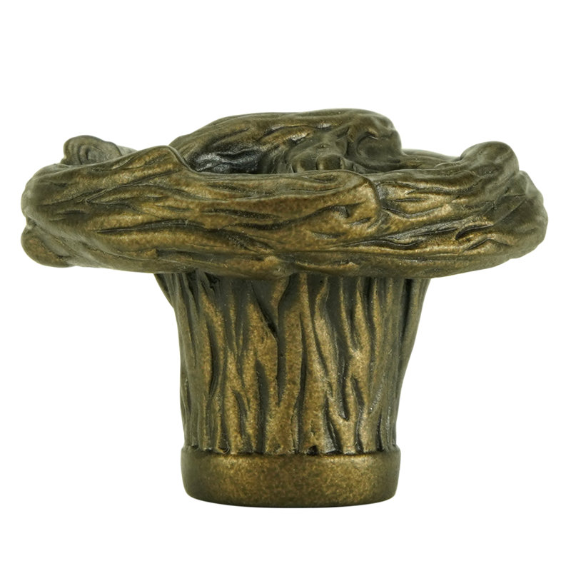 ARTS & CRAFT OAK PARK KNOB IN VINTAGE BRONZE PLATE, Bronze