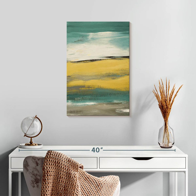 Avery Teal Flatlands, 24" H x 16" W