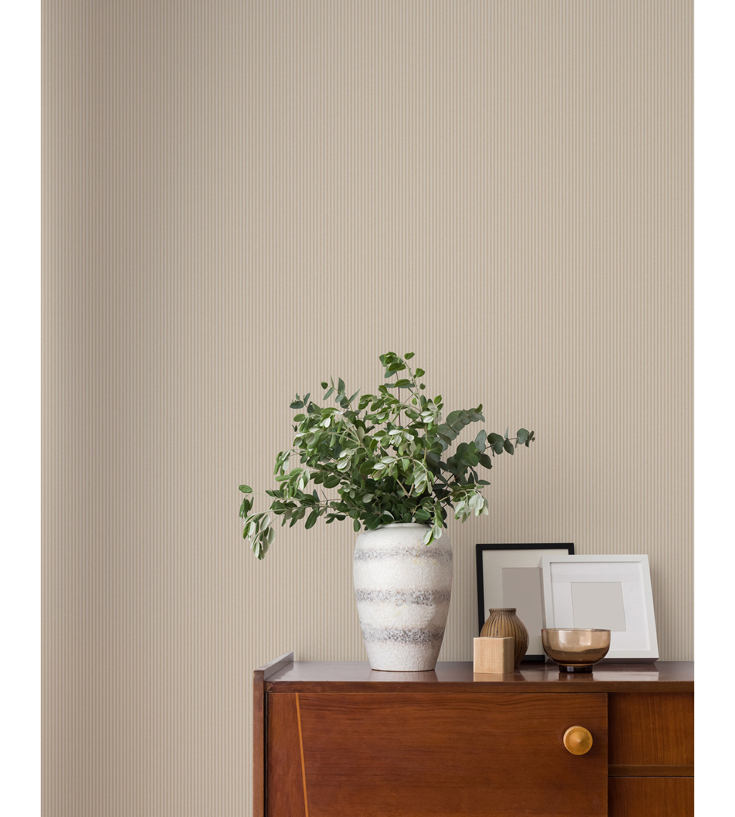 Carmina Light Stripe Wallpaper, Nautral