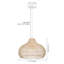 Luminaires de cuisine 1 lumière Rattan-1825707088