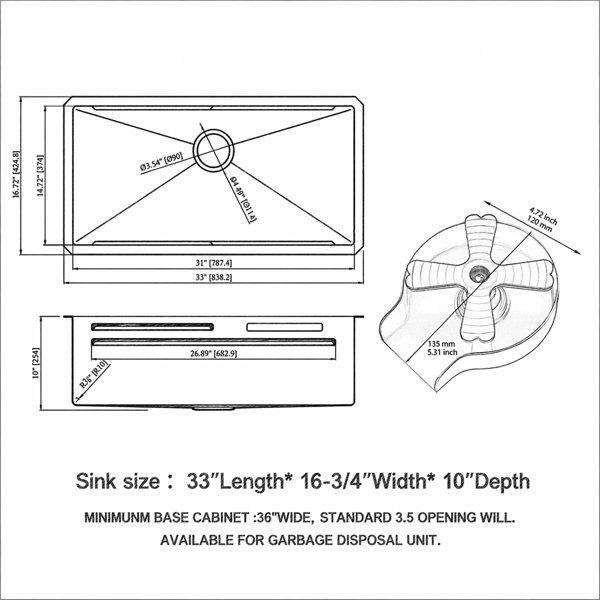 Dimensions du produit