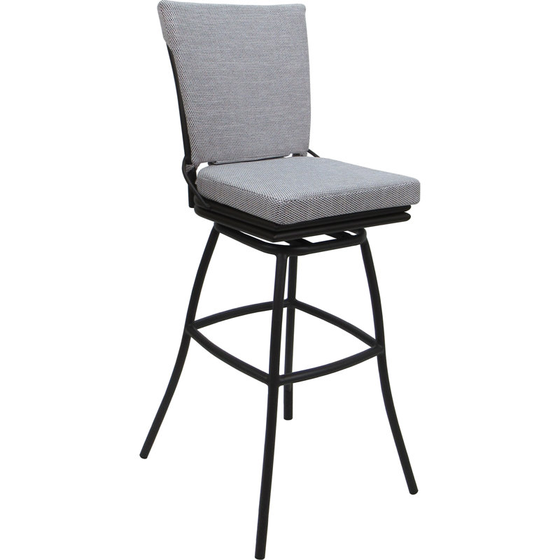 Tabouret pivotant pour l'extérieur 34 po, Crème, crème, Brun