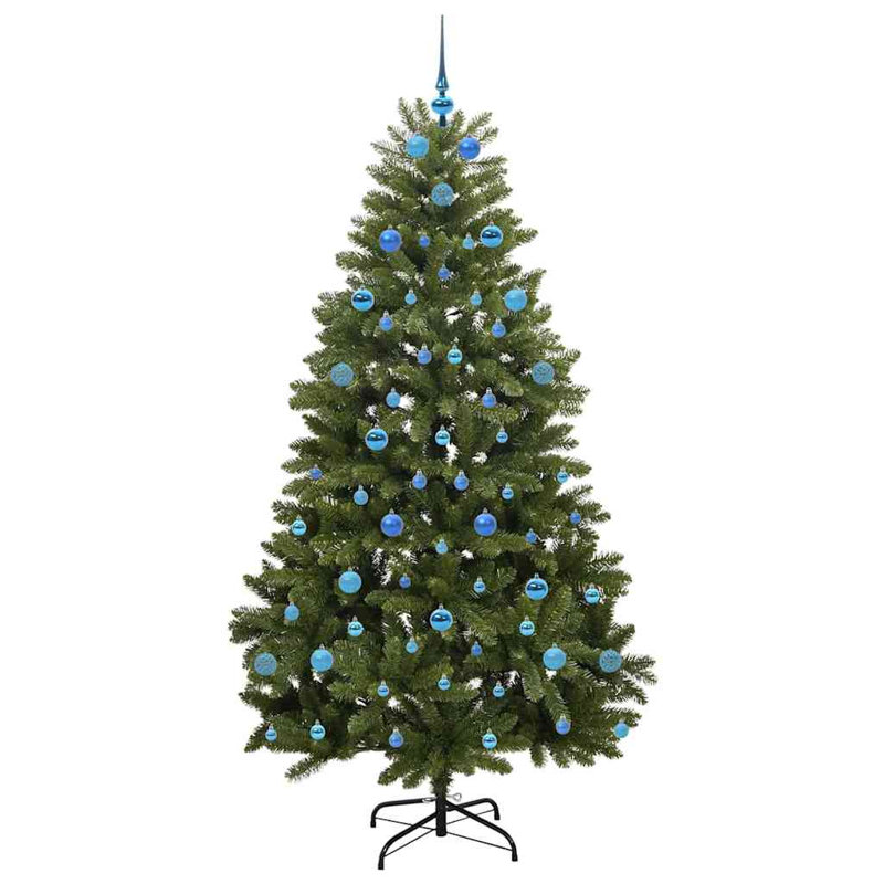 Artificial Christmas Tree with Stand Green PVC and Metal, 6.89 ft