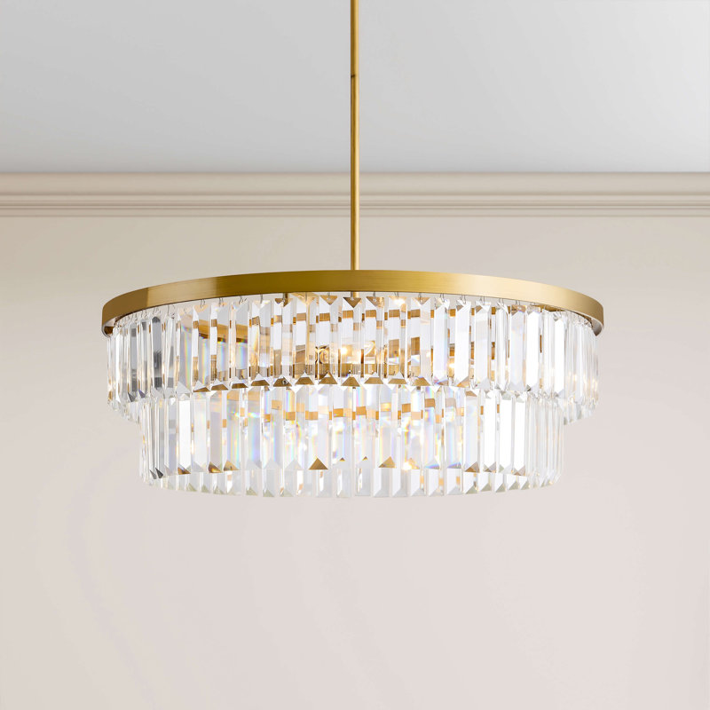 Lustre tambour en cristal 6 lumières Machela