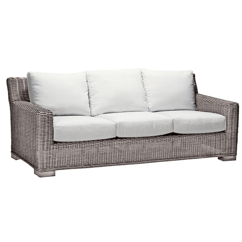 Canapé d'extérieur Rustic N-Dura, Welt, InsideOut® Rollo ‑ lin dentelle, Huître