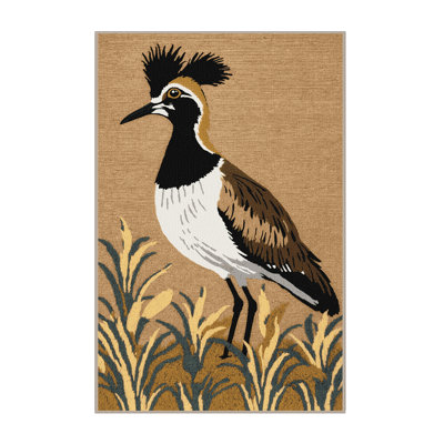 Washable Southern Lapwing Birds Area Rug