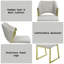 Ensemble de 2 chaises d'appoint en sherpa et miroir à finition dorée Teddy