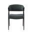 2 chaises de salle à manger rembourrées en noir foncé, pieds en métal, créent une atmosphère élégante (de 2), rehaussent le décor de la pièce