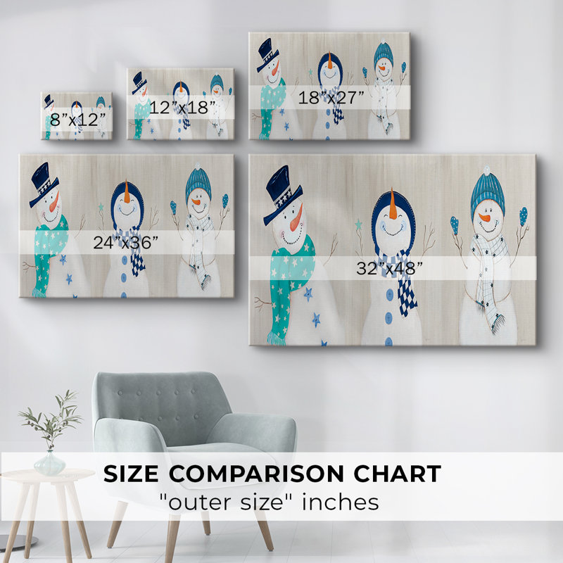 Amis de Noël - Cavas enveloppés de galerie, H 32 po x l 48 po