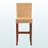 Ivor Rattan, Mahogany Wood Bar Stool, Modern Bohemian Style, Natural/Walnut Brown 44.10'' H X 16.98'' W X 19.79'' D