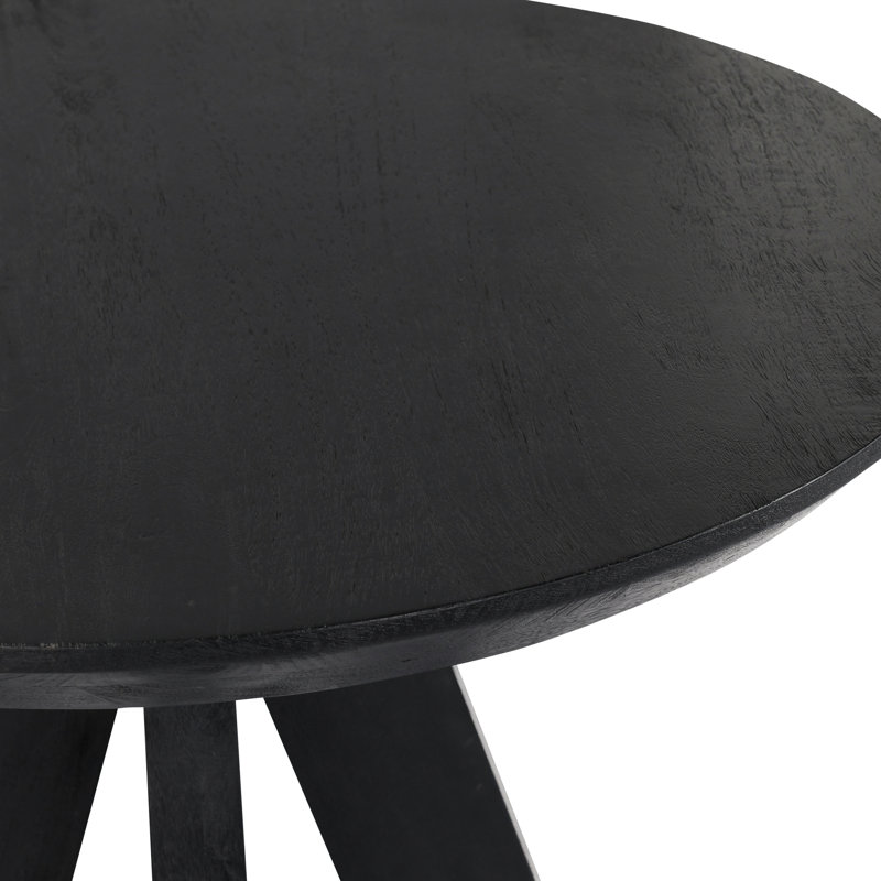 Furley 32" Round Counter Height Dining Table, Black, 36"
