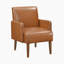 Chaise d'appoint Mid-Century 25,5 po Launda avec revêtement en similicuir, pieds en bois massif, ressorts en mousse