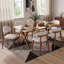 Ensemble de 2 chaises de salle à manger rembourrées en bois massif-1195383871