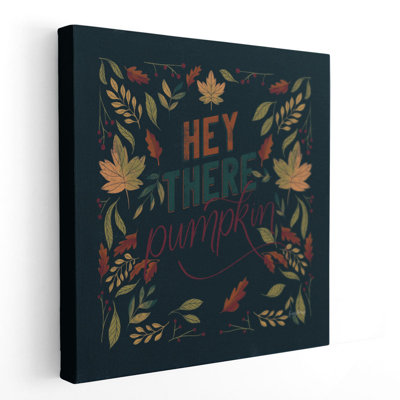 Autumn Sayings I Pumpkin - Canvas Print Wall Art
