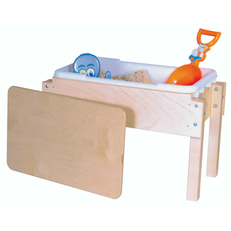 Petite Tot 18" x 28" Rectangular Natural/Baltic Birch Play Sand and Water Table