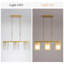 Lustre linéaire moderne à 3 lumières doré, base E26, luminaire suspendu à hauteur réglable avec abat-jour en verre givré blanc laiteux, éclairage d'îlot de cuisine industriel pour la salle à manger, le couloir, le vestibule (sans les ampoules)