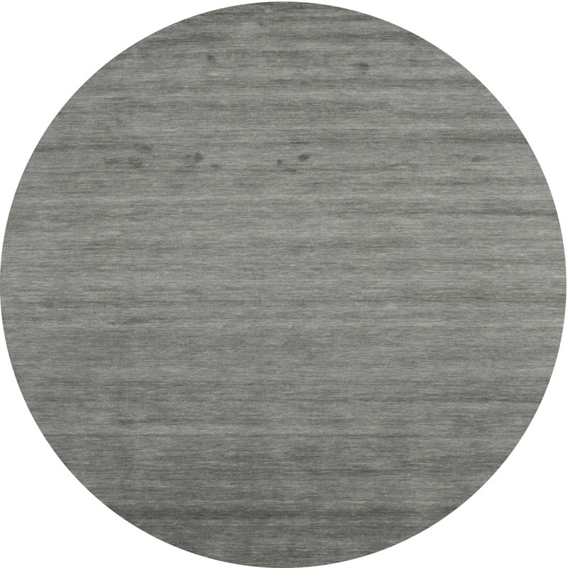 Tapis contemporain gris, Rond 3 pi