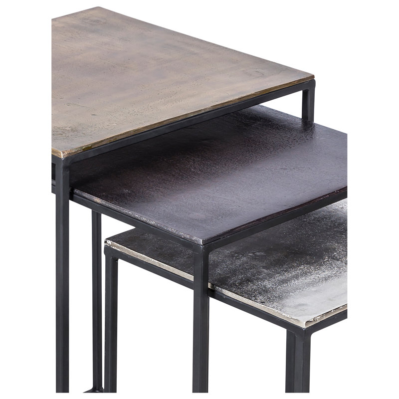 Ragusa Aluminum Top Nesting Tables End Table