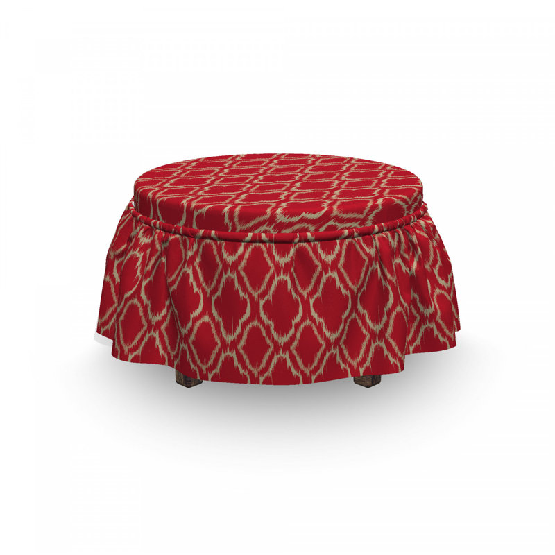 Housse pour repose-pieds ikat teinture