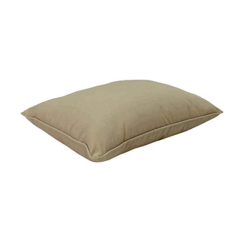 Element Synthetic Lumbar Rectangle Indoor/Outdoor Pillow Cover & Insert, 12" x 20", Beige Sand