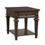 Table de bout de style traditionnel avec tiroir de rangement et finition espresso
